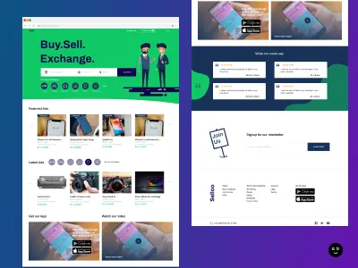Sello - Classified Ads Posting Website design figma flat illustration minimal ui ux web website