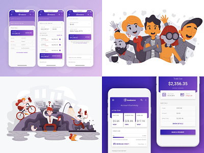 2018 Top Four branding characters design graphic design illustration mobile mobile app design ui