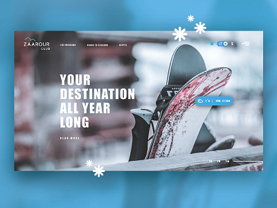 Zaarour Club - Ski resort & summer activities adobexd resorts webdesign