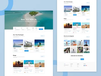 Trip Planner Website Landing Page branding design landing page travel agency trip planner ui ux web website