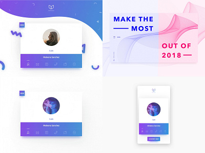 2018 Top 4 Shots app card clean dashboard design desktop detail gradient layout minimal mobile product ui ux vector web