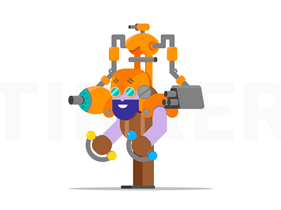 Tinker Dota 2 Illustration character characters dota 2 flat design illustration tinker videogames