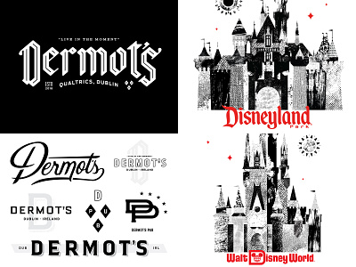 Top 4 of 2018 branding castle disney disneyland dublin monogram pub qualtrics sun texture type walt disney world