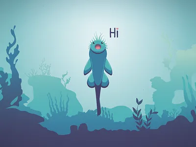 Funny catfish bottom catfish coral fish funny illustration rock sea sealife seaweed vector