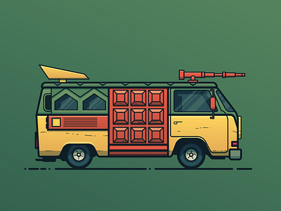 Turtle Van cowabunga illustration line illustration ninja turtles pizza time tmnt turtle van turtles van vehicle
