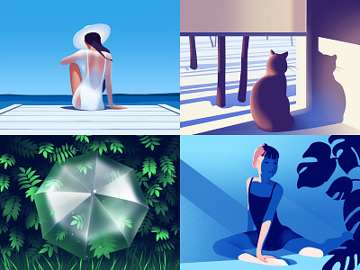 2018 art design dribbble illustration top4shots vector water woman