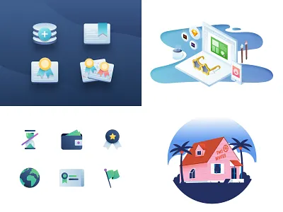 2018 2018 datacamp design gradient icon illustration top4