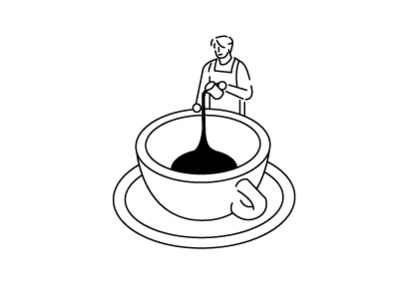 BOOK ILLUSTRATION book cafe coffee design illustation