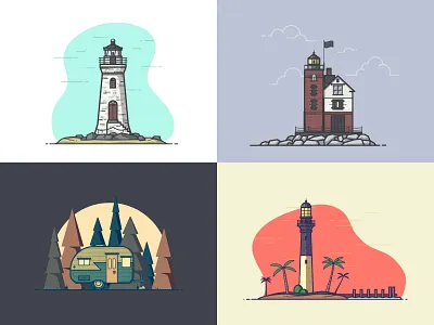My Top 4 of 2018 building buildings camper coastline dock lighthouse top 4 top four woods