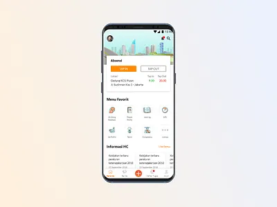 Company Human Capital / HR Mobile App company home app hr software hrms human resources ux ui design