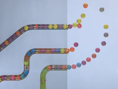 Retro 2018 3d animation cinema 4d colorfull houdini motion redshift retrospectiva year of icons