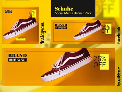 Free Social Media Banner Pack - Schuhe banner banner ad facebook free freebe freebee instagram shoes social media twitter