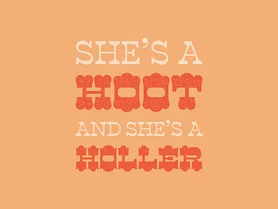 Hoot + Holler typography