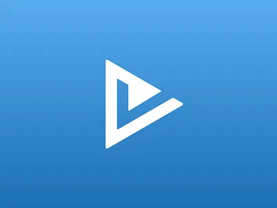 BetaSeries Icon app blue branding check design gradient icon identity logo play sketch triangle vector white