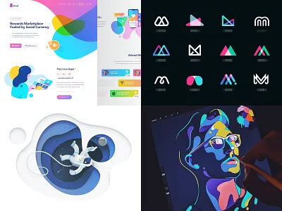 2018 branding icon identity ios iphone landing logo mark typography ui ux website