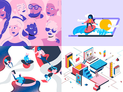 about 2018 2018 asana character color design fun illustration isometric lyft women