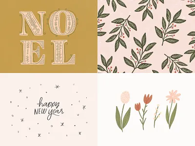 2018 Top Four Posts christmas design drawing floral hand drawn handlettering handwriting holiday illustration illustration challenge illustration design lettering typography