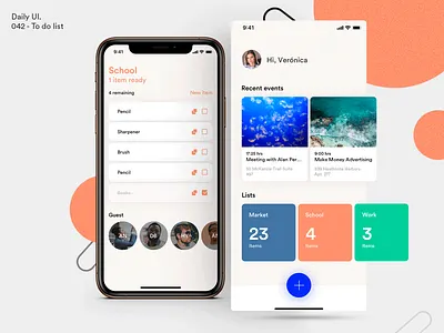 Daily UI - To do list app card dailyui design ios mobile to do list ui ux