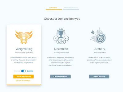 Competition selection concept