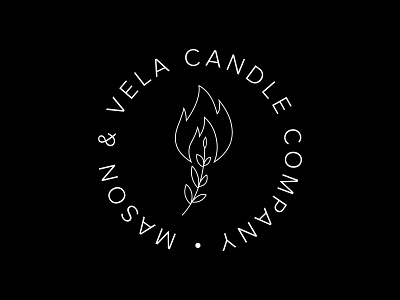 Mason & Vela Logo brand branding candle design graphic graphic design icon illustration illustrator logo logo design vector