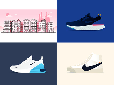 2018 Shots 2018 active air barcelona spain best of blazers blue buildings epic react flat footwear gradient high tops line nike pink running shoes top 4 urban art