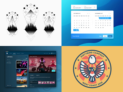 2018 app badge component date picker desktop house icon illustration interface music redesign steam tattoo ui user ux vector video games web widget