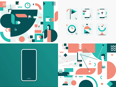 2018 app flat illustration illustrator ui vector