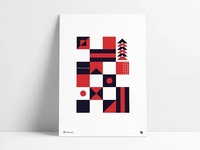 Poster 22 - Red and Purple abstract abstract art agrib art artwork block blocks design geometric geometric art pattern poster poster art print purple red shapes simple squares wall art