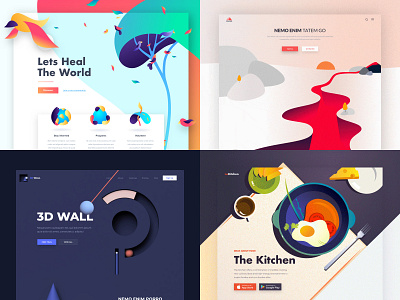 Top 4 of 2018 animation clean colors design illustration landing minimal ui ux web website