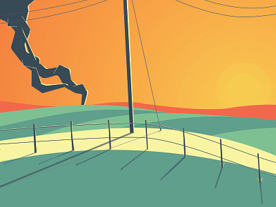 Open Field design illustration illustrator landscape openfield vector