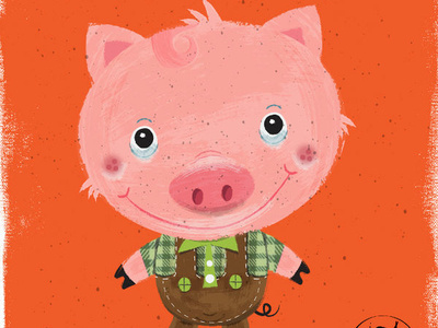 Country Piggy character design illustration illustrator kidlitart vector