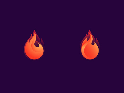 FIRE! FIRE! FIRE! choice fire fire icon fire logo gradient gradient icon icon in process in work logomaker orange process purple variants volume work