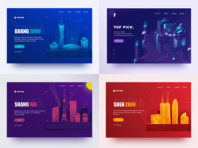 2018 my top 4 2.5d design hello dribbble illustration sketch ui 插画 渐变