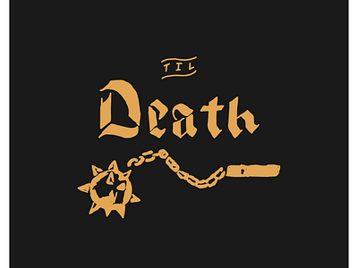 Swing death design grim hand lettering handdrawn illustration logo procreate app typography