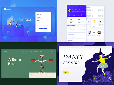 2018 2.5d air tickets app art bank behance bike blue branding clean design dribbble facebook integral ios landing page people ui web