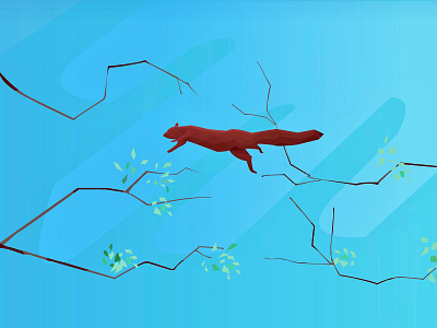 The squirrel design icon illustration minimal