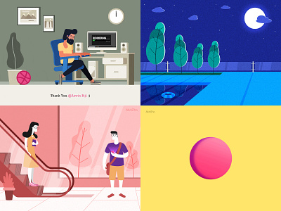 My Top 4 Shots from 2018 :) 2018 almatho animation best character character design colours cool design gif illustration review series top4shots vector visual