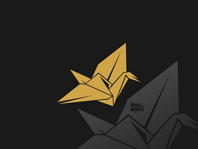 Origami Bird Mark animal bird brand branding brandmark gold icon identity illustration logo logogram logomark mark origami symbol vector