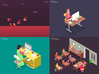 2018 adobe illustrator aftereffects artwork design designteam designthursday gif illustration isometric design reportbee vector