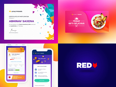 My top 4 of 2018 app branding branding certificates coloful food illustation uidesign ux ui