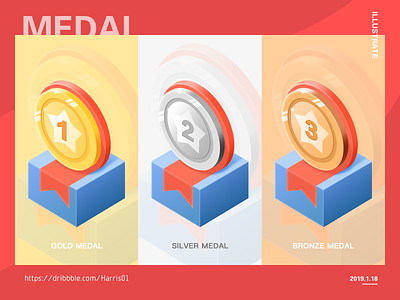 Medal Design ui 插图 等距设计