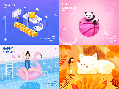 2018 illustration lovely animals