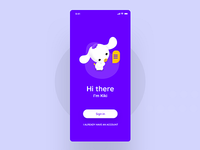 Kiki Illustration account app branding design illustration ios iphonex minimal ui ux