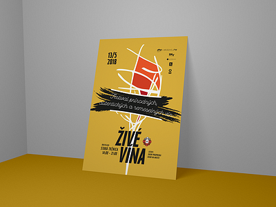 Visual for Festival of artisan wines Živé Vína design festival poster flyer flyer artwork illustration key visual poster poster collection vector visual identity