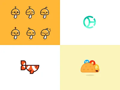 2018 abstract logo mascot modern playful