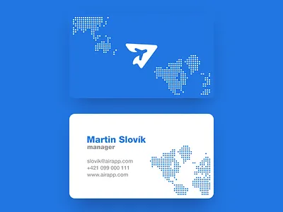 AirApp Business Card air app brand branding businesscard logo logodesign plane
