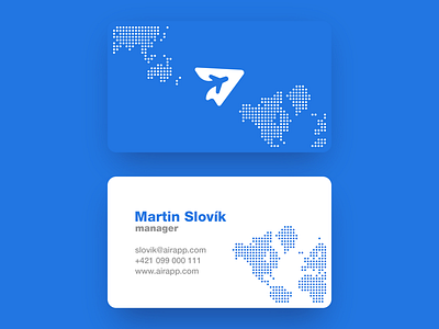 AirApp Business Card air app brand branding businesscard logo logodesign plane