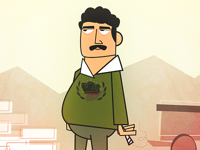 Pablo character design illustration pablo escobar vector