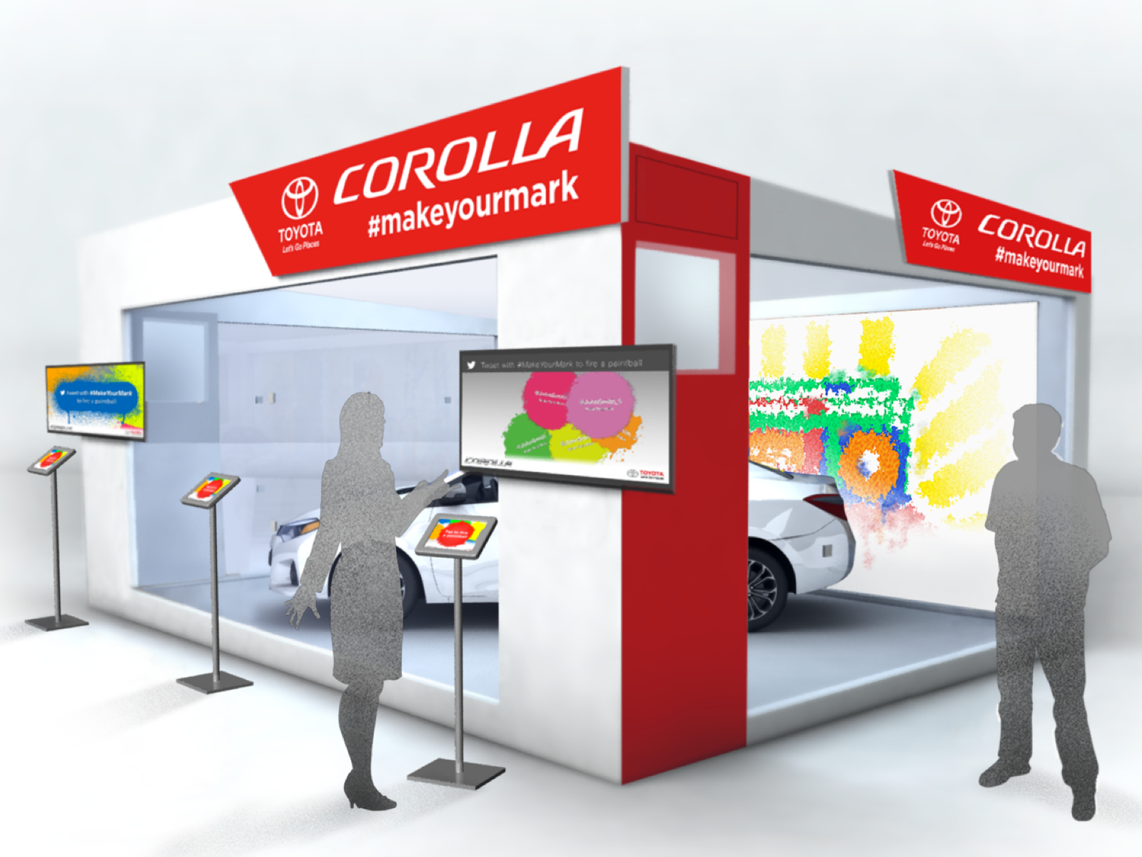 Toyota Make Your Mark Render 3d auto automotive experiential marketing previs render sketch