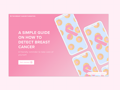 Daily UI - Landing page branding breast cancer dailyui design landing page pink ui ux web website